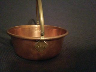 Antique Copper Cauldron Apple Butter Kettle Pot 12 " X 4 - 1/2”