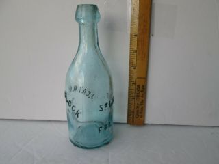 Antique Iron Pontil Soda Bottle J.  Cairns Blck& Co St.  Loui`s Mo.  Circa 1840 - 1860