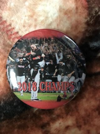 2018 Boston Red Sox Button - World Series Champions - Baseball Celebration Photo