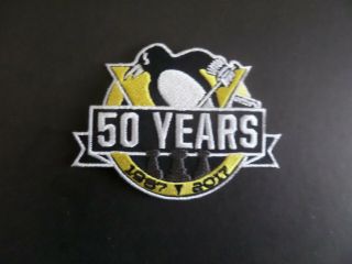 Pittsburgh Penguins 50 Years Nhl Embroidered 2 - 3/4 X 3 - 1/2 Iron On Patch