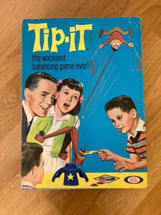 Vintage 1965 Ideal Tip It Game Wackiest Balancing Game Box 2435 - 6 Complete