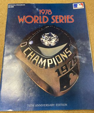 1978 World Series Program York Yankees Los Angeles Dodgers