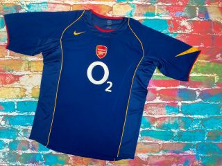 K23 2004 - 05 Arsenal Away Shirt Vintage Football Jersey Xl