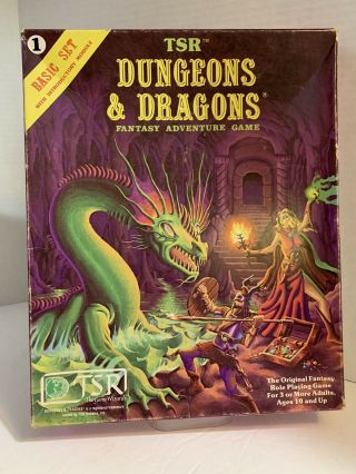 Vintage 1980 Tsr Dungeons & Dragons Basic Set Fantasy Adventure Game 1011 Box