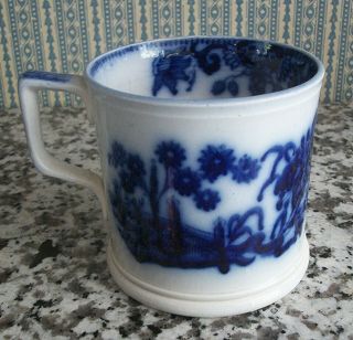 Antique Flow Blue Shaving Mug 2