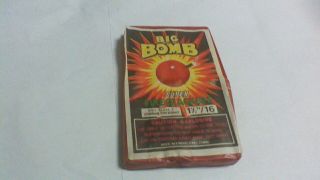 Big Bomb Firecracker Pack Label - Vintage Fireworks Label Dot Class C Complete