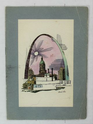 David Klein - St.  Louis Great Cities Of The World Twa Menu 5 " X 7 "