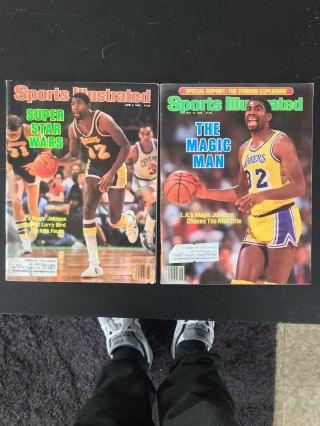 1984 1985 Sports Illustrated Magic Johnson Los Angeles Lakers Vintage Rare