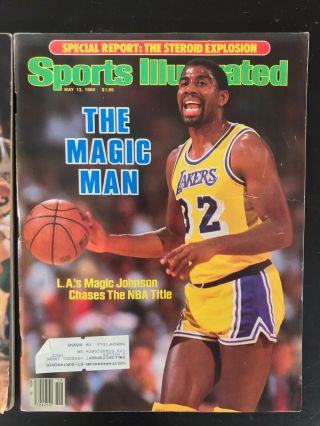 1984 1985 Sports Illustrated Magic Johnson Los Angeles Lakers Vintage Rare 3