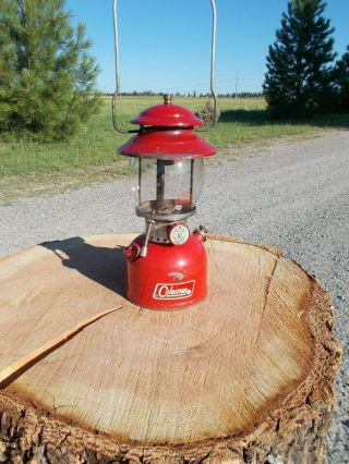 Vintage Red Coleman Lantern 200a Dated 3 - 70 Single Mantle
