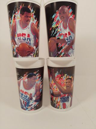 1992 Usa Olympic Dream Team Mcdonalds Cups Robinson,  Malone,  Barkley,  Pippen