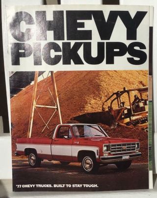 Vintage 1977 Chevrolet Truck Pickup Sales Gatefold Brochure 