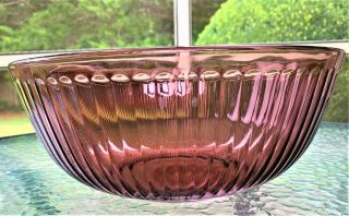 Vintage Pyrex Brown 7404 - S - 4.  5 Qt Round Ribbed Mixing Bowl