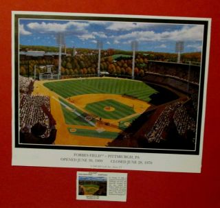 Calendar Page Photo Bill Goff Inc " Forbes Field - Pittsburgh,  Pa " Mazeroski Hr