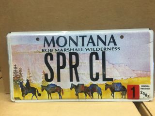 Bob Marshal Wilderness Montana License Plate