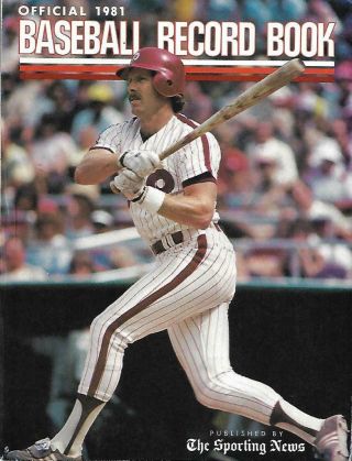 1981 Sporting News Baseball Record Book,  Mike Schmidt On Cover - Near