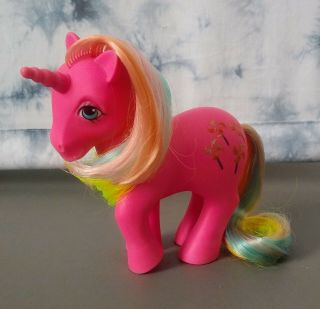 Rare My Little Pony Vintage Unicorn Mail Order Rainbow Ponies Pinwheel Toy G1