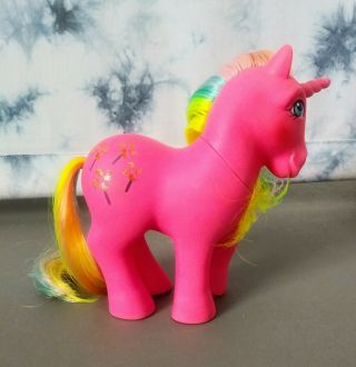 RARE My Little Pony Vintage Unicorn Mail Order Rainbow Ponies Pinwheel toy G1 2