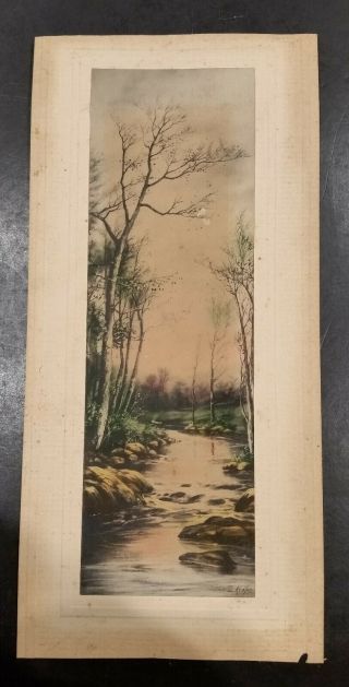 Vintage Print The Gerlach Barklow Co.  Joliet Il The Trout Stream