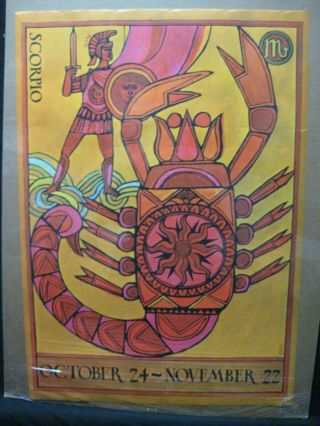 Horoscope Scorpio Tarot Vintage 1970 
