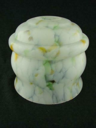 Vintage,  Marbled,  White / Orange / Green Cloud Glass,  Ceiling Pendant Shade