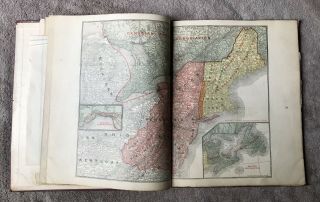 Vintage 1916 Atlas Of Railway Traffic Maps /charles E.  Wymond /railroad Map Book