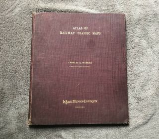 Vintage 1916 ATLAS OF RAILWAY TRAFFIC MAPS /Charles E.  Wymond /Railroad Map Book 2