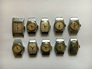 Set 10 Vintage Old Watch Zvezda Ussr Russian For Repair Or Spare Parts