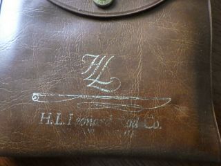 H L Leonard Rod Co Fly Tippet Holder W Vintage Knotted Leader W Clips Vintage
