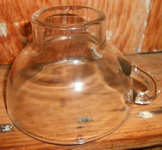 Vintage Clear Glass Canning Fruit Mason Jar Funnel Handle Finger Loop Kitchen
