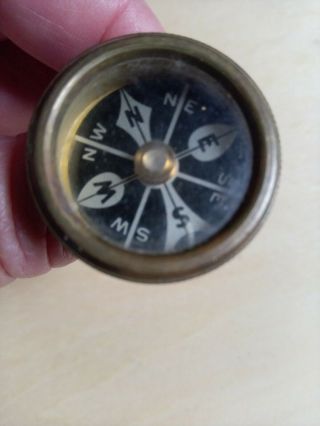 Vintage Marbles Gladstone Brass Compass Michigan Usa