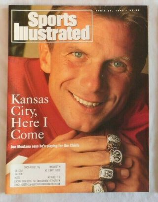 Joe Montana Kansas City Chiefs 1993 Sports Illustrated