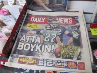 Philadelphia Eagles 2014 Nl East Clinching Daily News Newspaper Boykin