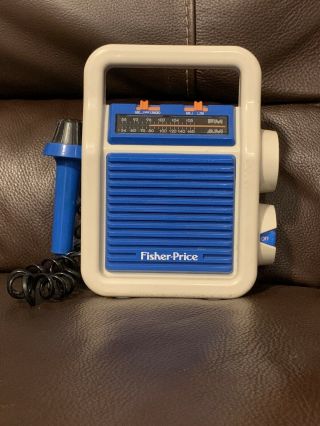Vintage 1984 Fisher Price My First Am/fm Sing - Along Radio W/ Mic Great