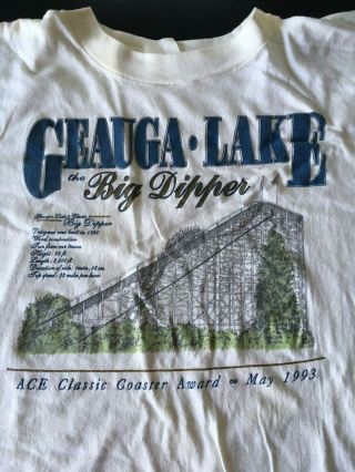 Vintage Geauga Lake Aurora,  Ohio Amusement Park The Bigger Dipper Xl T - Shirt