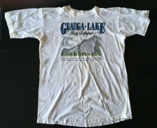 Vintage Geauga Lake Aurora,  Ohio Amusement Park The Bigger Dipper XL T - Shirt 2