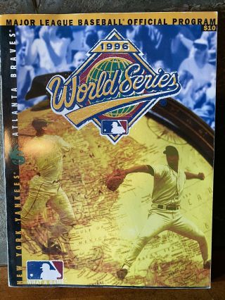 1996 World Series Program York Yankees Atlanta Braves Jeter Smoltz Maddux