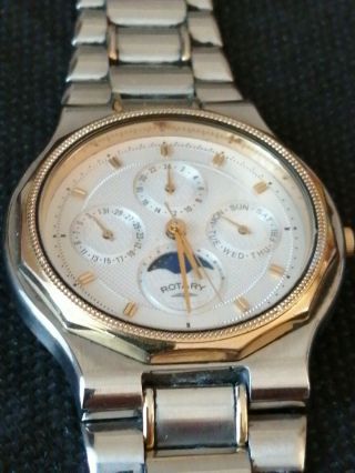 Stunning Rotary Vintage Moonphase Gents Watch