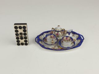 Fine Antique Porcelain Miniature Tea Set,  Limoges