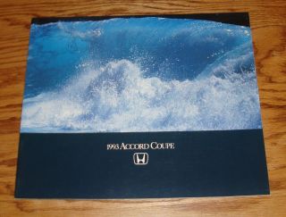 1993 Honda Accord Coupe Deluxe Sales Brochure 93