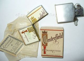 Vintage Continental Chesterfield Cigarettes Lighter Nmib Japan Boxed Unfired Old