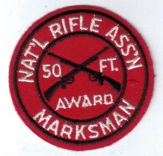 Nra National Rifle Association 50 Ft.  Marksman Award Patch