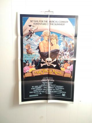 " The Pirate Movie " 1982 Vintage Movie Poster Mcnichol,  Atkins,  Ted Hamilton