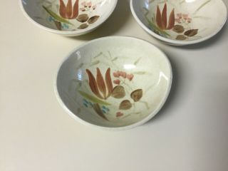 3 Vintage Red Wing Pottery Fruit / Dessert Bowl - - - Random Harvest