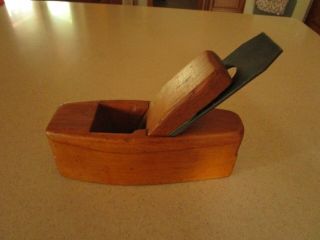 Vintage Wooden Smoothing Plane The Blade By Stamped S.  Ashton