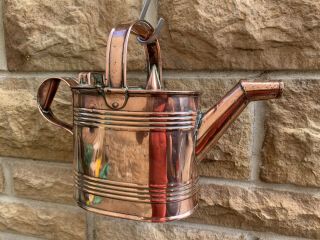 Antique / Vintage Old Copper Hot Water Can,  3 Pint.