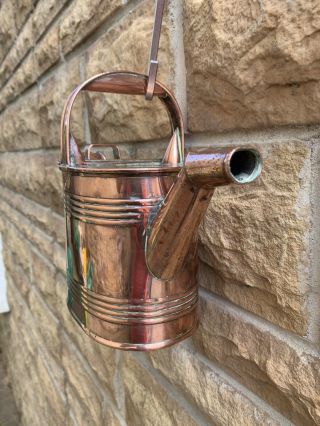 ANTIQUE / VINTAGE OLD COPPER HOT WATER CAN,  3 PINT. 2