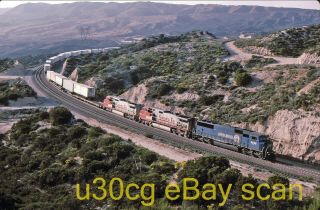 B Slide - Cr Conrail Sd60i 5638 Cajon Pass,  Ca 1997