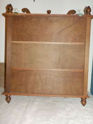 Vintage Table Top or Hanging Small Curio Cabinet Wood and Glass 2