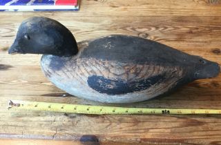 Antique/vintage Carved & Painted Solid Wood Duck Decoy